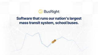Software that runs our nation’s largest
mass transit system, school buses.
 