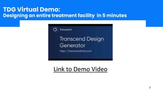 TDG Virtual Demo:
Designing an entire treatment facility in 5 minutes
7
Link to Demo Video
 