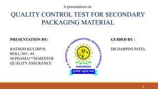 Quality control test for secondary material 1.pptx
