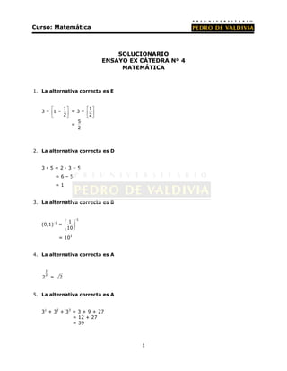 PDV: [Explicación] Matemática N°1