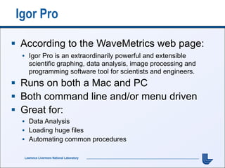 Igor Pro used for PDV Analysis | PDF