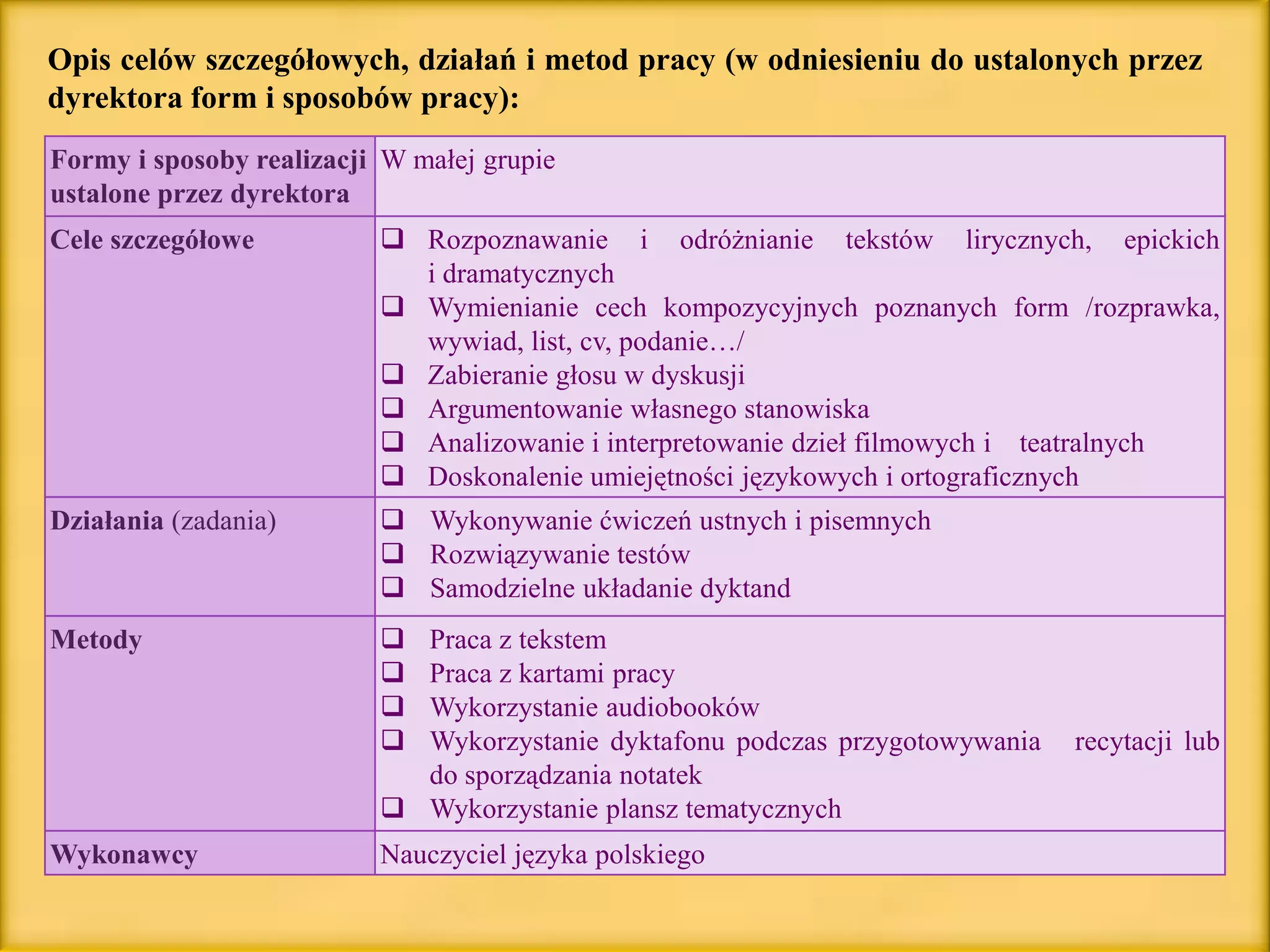 PDW_ język polski klasa III | PPSX | Education