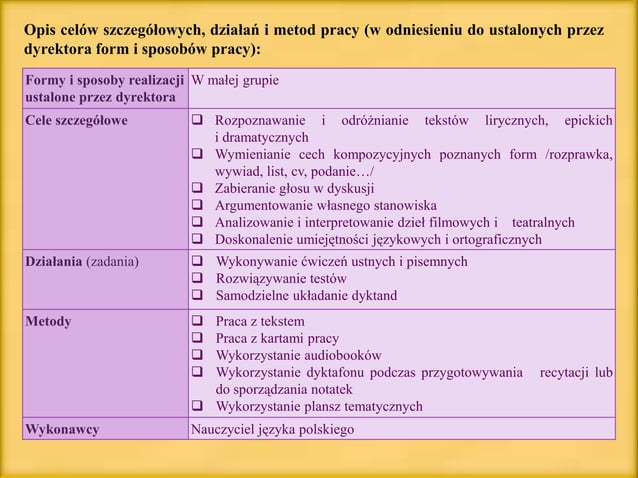 PDW_ język polski klasa III | PPSX | Education