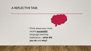 Task Reflective Practice Reflective Practice in Teaching: Enhancing Educator Development and ...
