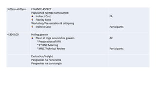 Project Development Workshop Program Flow | PPTX