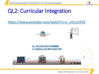 QL2: Curricular Integration
https://www.youtube.com/watch?v=x_yYc1cnFCE
 
