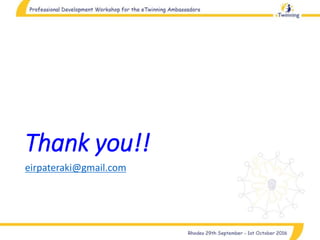 Thank you!!
eirpateraki@gmail.com
 