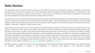 Confidential ©2008–17 New Relic, Inc. All rights reserved
Safe Harbor
2
This presentation and the information herein (including any information that may be incorporated by reference) is provided for informational
purposes only and should not be construed as an offer, commitment, promise or obligation on behalf of New Relic, Inc. (“New Relic”) to sell
securities or deliver any product, material, code, functionality, or other feature. Any information provided hereby is proprietary to New Relic and
may not be replicated or disclosed without New Relic’s express written permission.
Such information may contain forward-looking statements within the meaning of federal securities laws. Any statement that is not a historical fact
or refers to expectations, projections, future plans, objectives, estimates, goals, or other characterizations of future events is a forward-looking
statement. These forward-looking statements can often be identified as such because the context of the statement will include words such as
“believes,” “anticipates,” “expects” or words of similar import.
Actual results may differ materially from those expressed in these forward-looking statements, which speak only as of the date hereof, and are
subject to change at any time without notice. Existing and prospective investors, customers and other third parties transacting business with
New Relic are cautioned not to place undue reliance on this forward-looking information. The achievement or success of the matters covered by
such forward-looking statements are based on New Relic’s current assumptions, expectations, and beliefs and are subject to substantial risks,
uncertainties, assumptions, and changes in circumstances that may cause the actual results, performance, or achievements to differ materially
from those expressed or implied in any forward-looking statement. Further information on factors that could affect such forward-looking
statements is included in the filings New Relic makes with the SEC from time to time. Copies of these documents may be obtained by visiting
New Relic’s Investor Relations website at ir.newrelic.com or the SEC’s website at www.sec.gov.
New Relic assumes no obligation and does not intend to update these forward-looking statements, except as required by law. New Relic makes
no warranties, expressed or implied, in this presentation or otherwise, with respect to the information provided.
 