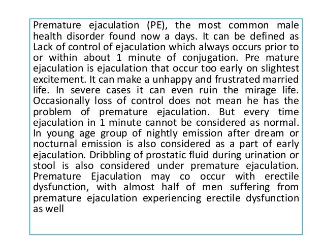 Homeopathic treatment for Premature Ejaculation