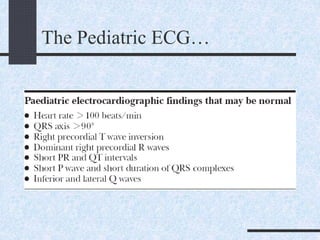 The Pediatric ECG…
 