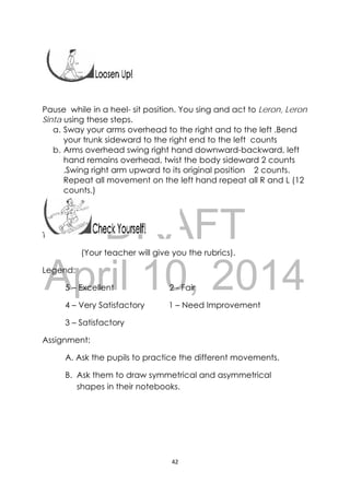 Remembered Position Exercise .pdf K TO 12 GRADE 3 LEARNING MATERIAL IN PE | PDF