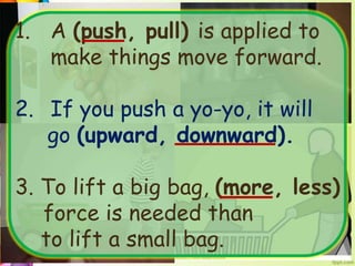 Pull Forward Examples Force | PPTX