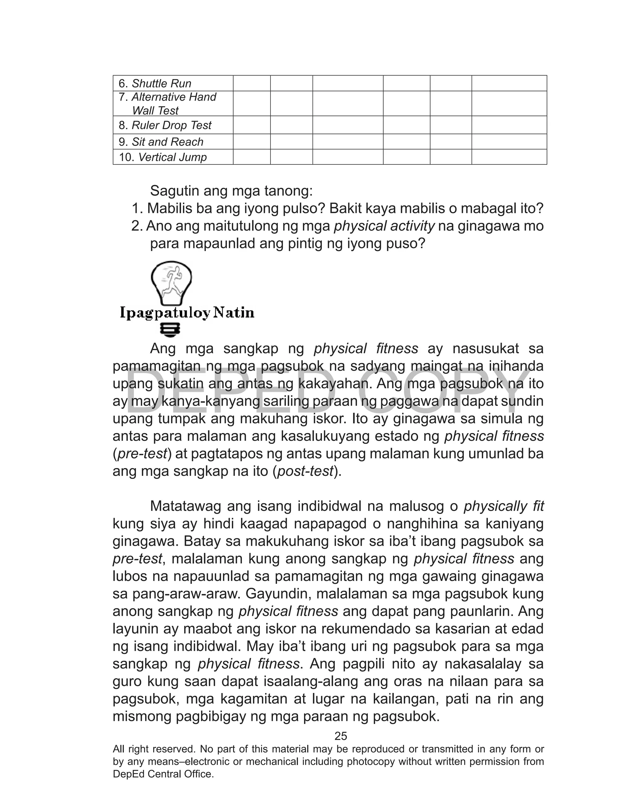 K TO 12 GRADE 4 LEARNER’S MATERIAL IN PHYSICAL EDUCATION (Q1-Q4) | PDF