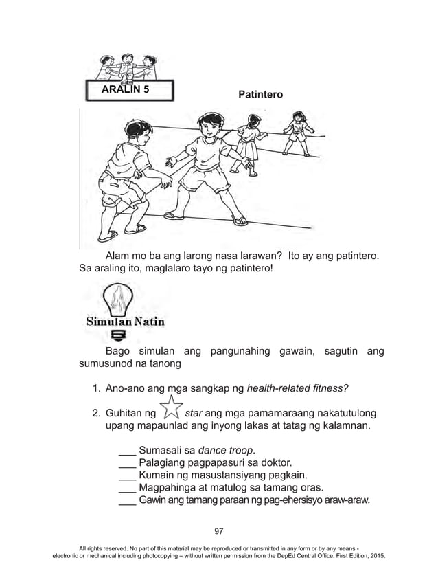 K TO 12 GRADE 4 LEARNER’S MATERIAL IN PHYSICAL EDUCATION (Q1Q4)