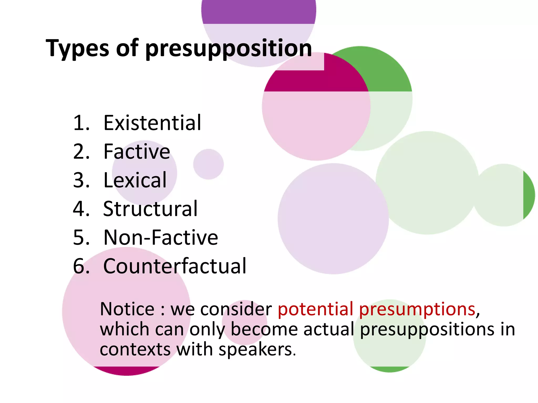 Presupposition And Entailment | PPTX
