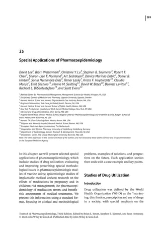 Pharmacoepidemiology & pharmacoeconomics
