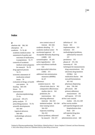 Pharmacoepidemiology & pharmacoeconomics
