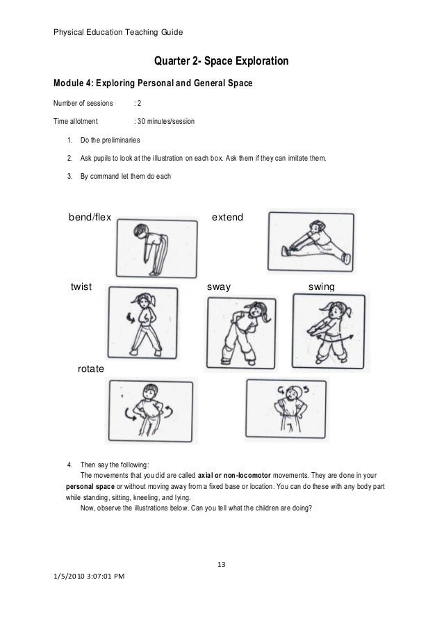 physical education worksheet for grade 1