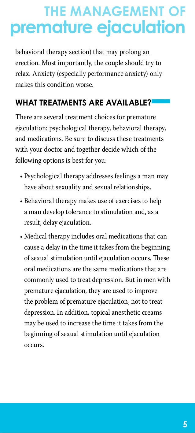 Dating with premature ejaculation