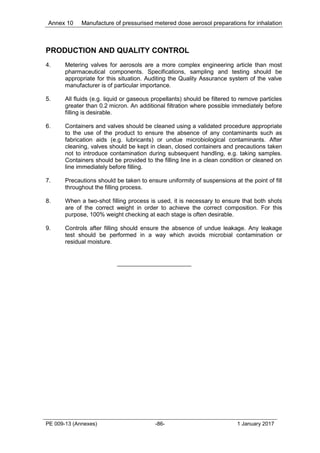Pe 009 13 gmp guide (x annexes) | PDF