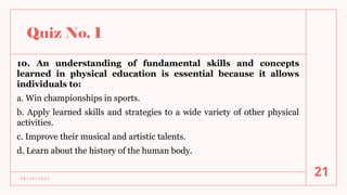 PE 101 – Physical Activities Toward Health and Fitness | PPTX