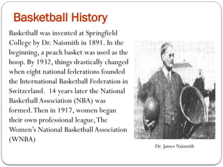 Wnba Invention Team Sports for College Students (PE 104) | PPTX