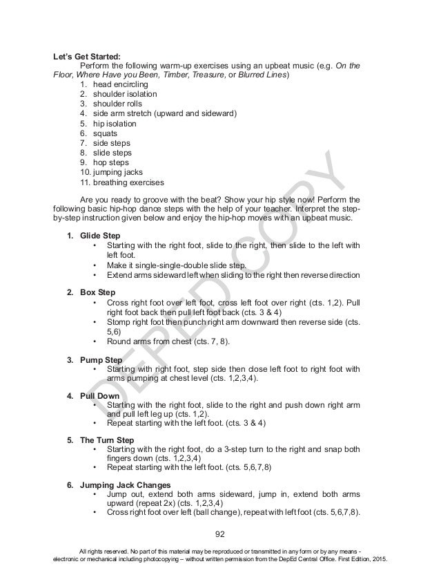 Worksheets Grade 10 Report With Level 7 And 6 And 4 p e grade 10 3rd quarter