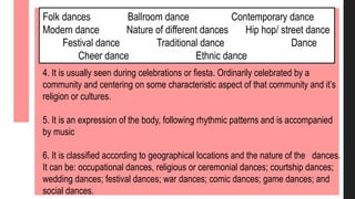 PE 12 3.TYPE OF DANCE. Different type of dance | PPTX