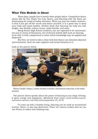 Hope 3 Dance Module Pe 12, (hope3) q2, module 2 , lesson 5 by levi 311 | PDF