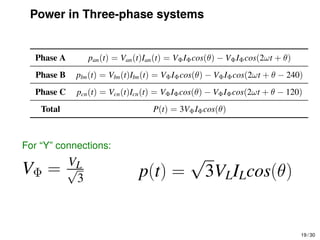 Three phase power Lecture by cardiff University engineering | PDF