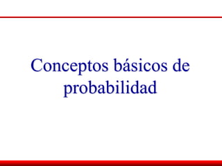 Conceptos básicos de
probabilidad
 