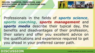 CAREER PATHWAYS IN SPORTS COACHING OUTPUT-BASED PRESENTATION | PPTX