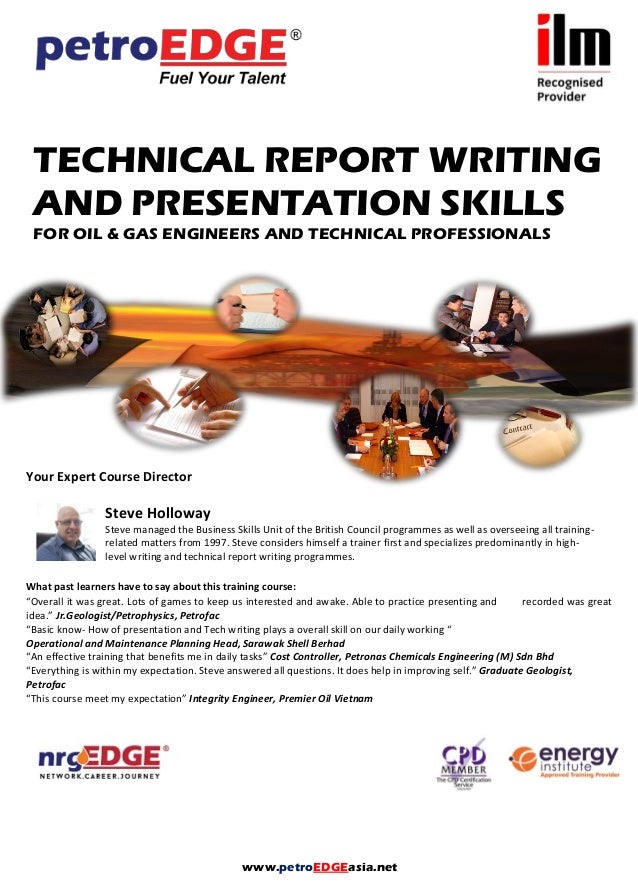 technical report writing and presentation skills