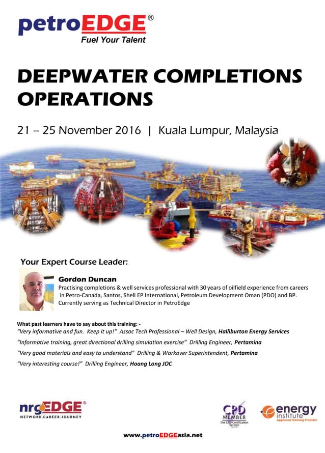 Deepwater Completions Operations