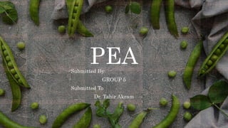 PEA
Submitted By
GROUP 5
Submitted To
Dr. Tahir Akram
 