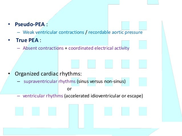 Pulseless electrical activity bradycardia Nov 2014