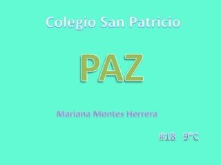 Colegio San Patricio PAZ Mariana Montes Herrera #18   9°C 