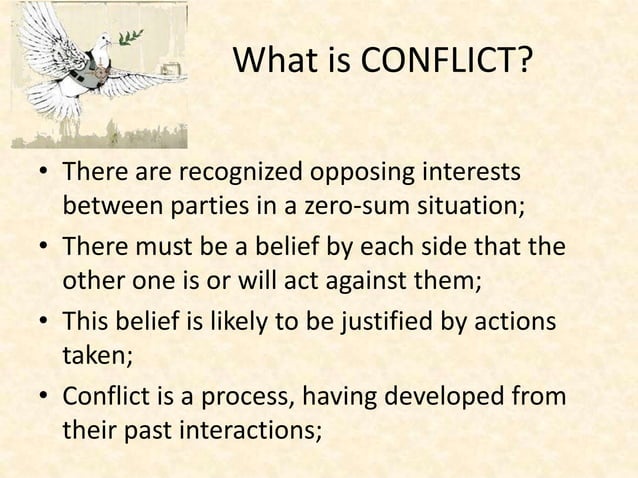 Peace and conflict | PPTX | War and Conflicts