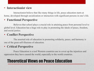 Peace education | PPTX
