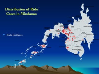 Distribution of Rido Cases in Mindanao Rido Incidents 