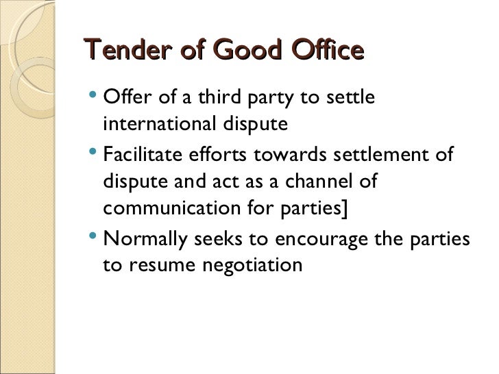 Peaceful Settlement of International Disputes