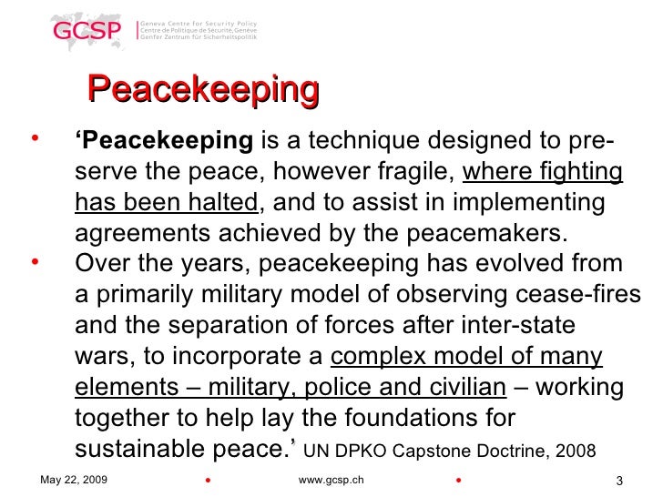 peacekeeping essays