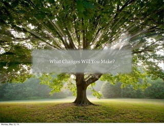 What Changes Will You Make?
Monday, May 12, 14
 