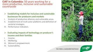 Peace, Rural Development, and Prosperity through agriculture research for development 