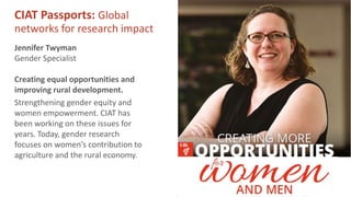 Peace, Rural Development, and Prosperity through agriculture research for development 