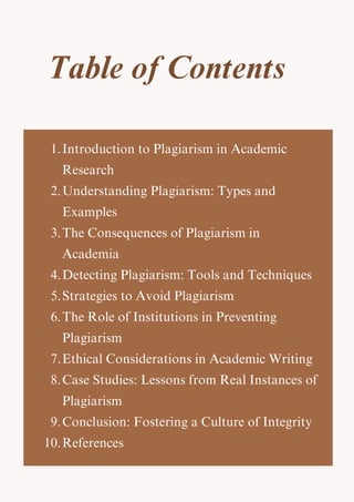 The Impact of Plagiarism in Academic Research — And How to Avoid It | PDF