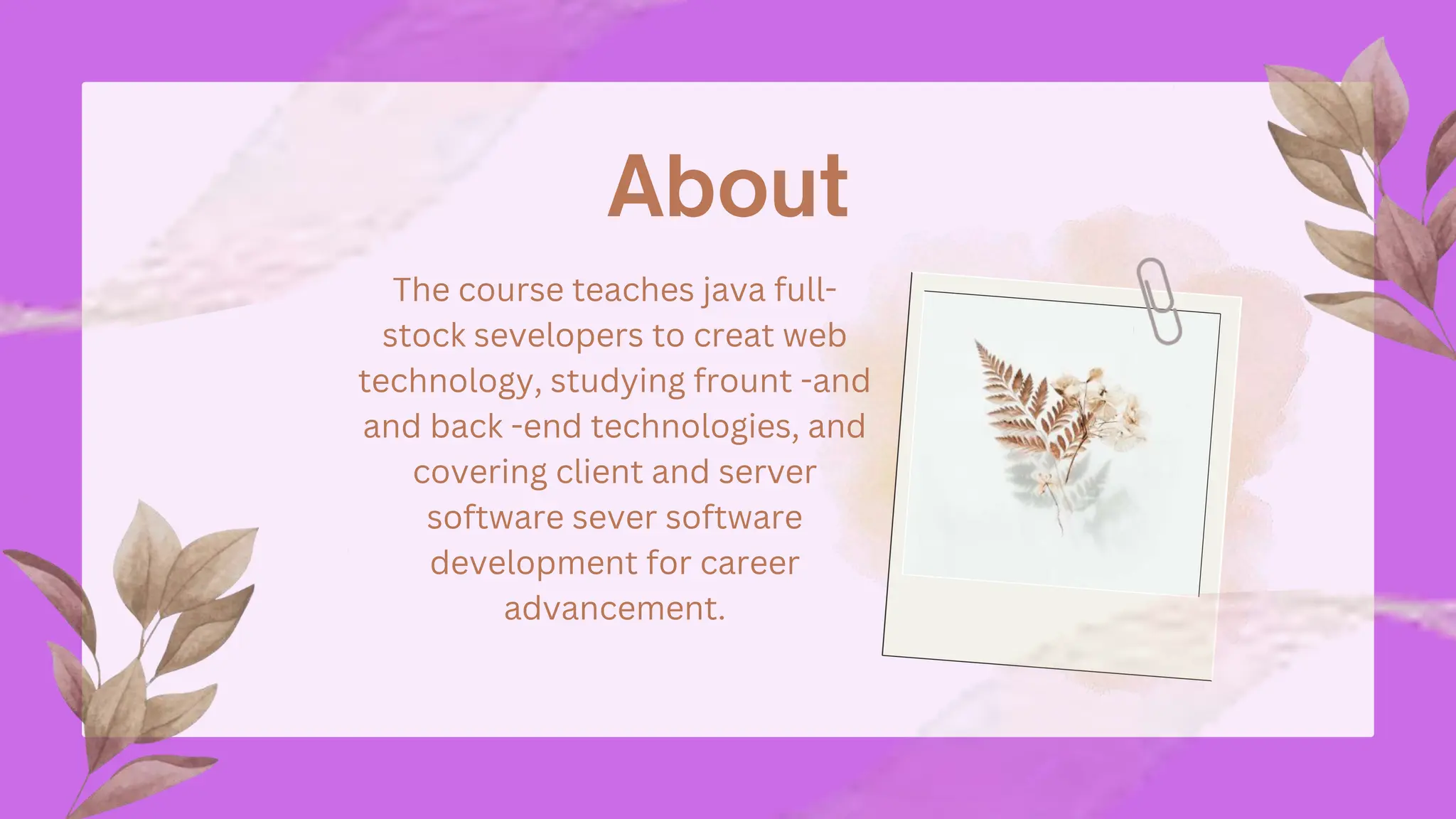 Java Full Stack course in Hyderabadey Aesthetic Watercolor Portfolio ...