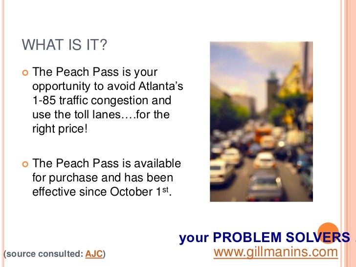 Atlanta's Peach Pass at a glance