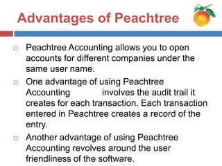 introduction peachtree accounting software