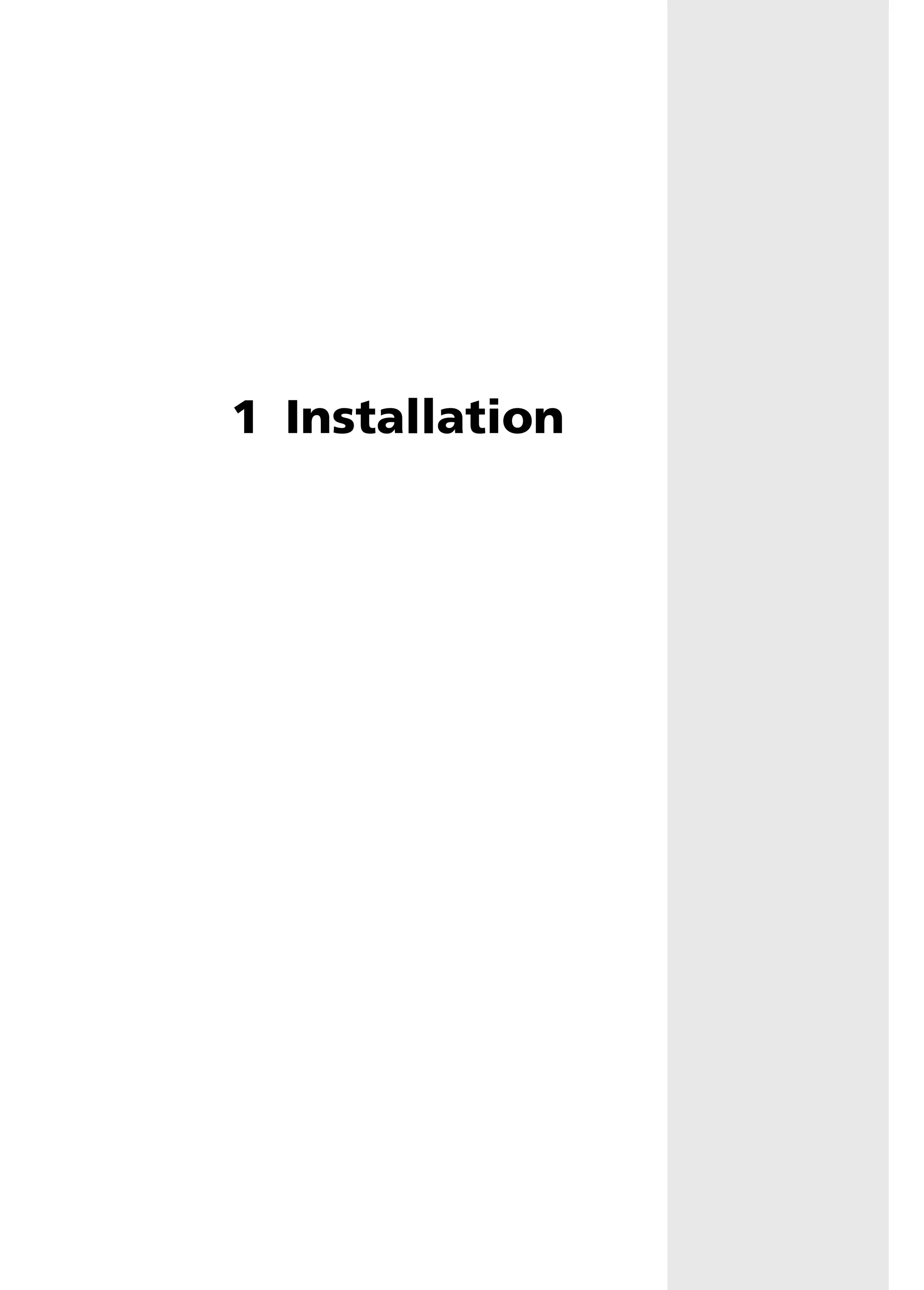 1 Installation
 